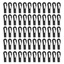 60 Pieces Black Shock Cord End Hooks for 4mm/5mm Bungee Cord Elastic Cord Hooks