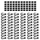 60 Pieces Black Shock Cord End Hooks for 4mm/5mm Bungee Cord Elastic Cord Hooks