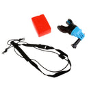 Surfing Mouth Mount Set with Floaty Block & Neck Lanyard for GoPro Hero 4 3+ 3 2 1 HD Cameras