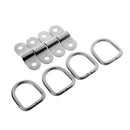 4 Sets Trailer Boat Tie Down/ Anchor Dee Ring & Staple Cleat - Corrosion Resistance 304 Stainless Steel