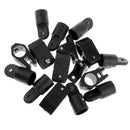 16 Pieces/Set Durable Black Nylon Marine Boat Deck Hinge Jaw Slide Eye End Cap Fitting Hardware Accessories for 4 Bow Bimini Top