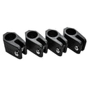 16 Pieces/Set Durable Black Nylon Marine Boat Deck Hinge Jaw Slide Eye End Cap Fitting Hardware Accessories for 4 Bow Bimini Top