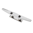 Premium 8'' Stainless Steel Marine Boat Deck Rope Low Flat Cleat Securing Tie Down Accessories - Corrosion Resistant & Strong