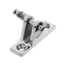 Stainless Steel Bimini Top Deck Hinge Fitting With Removable Pin - Angled