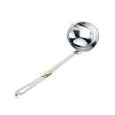 Portable Stainless Steel Folding Spoon Soup Ladle Outdoor Camping Cookware + Bag