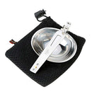 Portable Stainless Steel Folding Spoon Soup Ladle Outdoor Camping Cookware + Bag