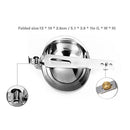 Portable Stainless Steel Folding Spoon Soup Ladle Outdoor Camping Cookware + Bag
