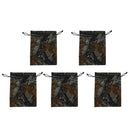 5 Pieces Camouflage Waterproof Lightweight Outdoor Camping Pot Drawstring Carry Bag Sack Storage Holder Pouch