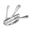 Heavy Duty Solid Metal Folding Swing Swivel Triple Arms Coat Hook Towel Clothes Hanger Wall Mount for Bathroom Kitchen