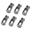 (Pack of 6) Metal Barrel Cylinder Cord Locks Stopper Toggle Rope Clamp Single Hole Cord Locks Clasp Buckle Drawstring Sewing Adjuster Fastener