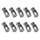(Pack of 10) Metal Barrel Cylinder Cord Locks Stopper Toggle Rope Clamp Single Hole Cord Locks Clasp Buckle Drawstring Sewing Adjuster Fastener