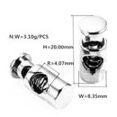 (Pack of 10) Metal Barrel Cylinder Cord Locks Stopper Toggle Rope Clamp Single Hole Cord Locks Clasp Buckle Drawstring Sewing Adjuster Fastener