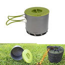 1200ml Portable Lightweight Outdoor Camping Hiking Backpacking Picnic Pot Kettle Cookware with Double Foldable Handles