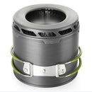 1200ml Portable Lightweight Outdoor Camping Hiking Backpacking Picnic Pot Kettle Cookware with Double Foldable Handles