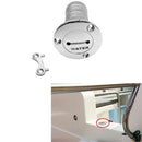38mm 1.5'' Silver 316 Stainless Steel Water Deck Fill Filler & Key and O Ring Seal, Screws Mounting Hardware for Marine Boat RV Yacht