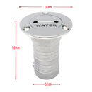 38mm 1.5'' Silver 316 Stainless Steel Water Deck Fill Filler & Key and O Ring Seal, Screws Mounting Hardware for Marine Boat RV Yacht