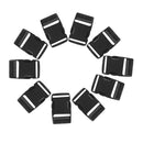 10 Pieces Replacement Belt Connecting Black Plastic Quick Release Buckles 1" inch