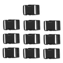 10 Pieces Replacement Belt Connecting Black Plastic Quick Release Buckles 1" inch