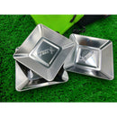 4.7" x 4.7" Square Stainless Steel Barbecue Skewers Plate Dinner Dish Outdoor Camping Food Dish