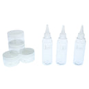 3pcs 150ml Squeeze Condiment Bottle + 4pcs Spice Jar/ Seasoning Box with Bag Kitchen Outdoor Cooking Camping Travel Picnic BBQ