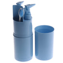 Portable Multifunctional Business Trips Travel Outdoor Bottles Set Blue