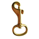 Heavy Duty Solid Brass Swivel Eye Bolt Snap Hook Lobster Clasp for Straps Bags Belting Outdoor Tent Pet (2/3" Eye x 1-3/4" Overall)