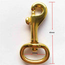 Heavy Duty Solid Brass Swivel Eye Bolt Snap Hook Lobster Clasp for Straps Bags Belting Outdoor Tent Pet (2/3" Eye x 1-3/4" Overall)