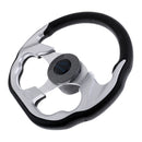 310mm Aluminum Alloy D Shape Marine Boat Steering Wheel 3 Spoke 3/4'' Key Way Tapered for Speedboat Rib Tender Power Boat Cruiser