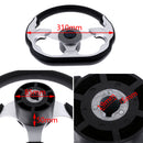 310mm Aluminum Alloy D Shape Marine Boat Steering Wheel 3 Spoke 3/4'' Key Way Tapered for Speedboat Rib Tender Power Boat Cruiser