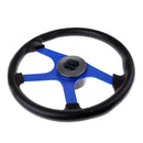 360mm Aluminum Alloy Marine Steering Wheel 4 Spoke 3/4'' Key Way Tapered with Black Foam Grip - Boat Steering Wheel