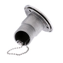 Boat Deck Fill / Filler Keyless Cap -1 1/2" Hose- Fuel Gas Stainless Steel