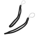 2 Pcs Black Flashlight Lanyard Water Bottle Wrist Hand Rope Outdoor Camping