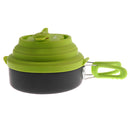Outdoor Multi-function Kettle Picnic Pot with Silicone Folding Cover for Traveling Hiking Climbing 1.6L