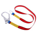 Outdoor Climbing Construction Fall Protection Harness Belt Safe Lanyard with Carabiner + 21cm Large Hook