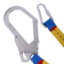 Outdoor Climbing Construction Fall Protection Harness Belt Safe Lanyard with Carabiner + 21cm Large Hook