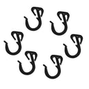 6 Pieces Plastic Shock Cord End Hooks For 5mm Elastic Rope Luggage Strap