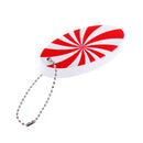 Lightweight EVA Floating Marine Kayak Boat Yacht Sailing Key Ring Key Chain Buoyant Float - Red and White Surfboard Shape