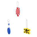 Lightweight EVA Floating Marine Kayak Boat Yacht Sailing Key Ring Key Chain Buoyant Float - Red and White Surfboard Shape