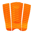 3 Pieces Orange Diamond Grooved Anti-slip Surfboard Traction Pad Tail Pad Deck Grip Accessory