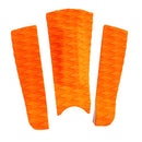 3 Pieces Orange Diamond Grooved Anti-slip Surfboard Traction Pad Tail Pad Deck Grip Accessory