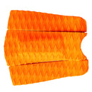 3 Pieces Orange Diamond Grooved Anti-slip Surfboard Traction Pad Tail Pad Deck Grip Accessory