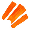 3 Pieces Orange Diamond Grooved Anti-slip Surfboard Traction Pad Tail Pad Deck Grip Accessory