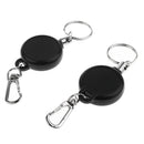 2pcs 1.4" 23.6" Key Retractable Clip Keychain Key Ring Pull Reel Key Chain