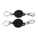 2pcs 1.4" 23.6" Key Retractable Clip Keychain Key Ring Pull Reel Key Chain