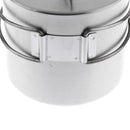 500ml Stainless Steel Outdoor Camping Cup Pot Bowl Backpacking Travel Cup with Lid & Foldable Handle