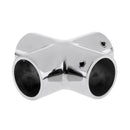Premium 4 Way 90 Degree 22mm 7/8" Pipe Yacht Boat Hand Rail Fitting - Marine Grade Silver 316 Stainless Steel