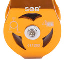 23KN Fixed Single Pulley Fits 8-13mm Rope for Mountaineering Arborist Climbing Outdoor Rappelling Rescue