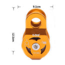 23KN Fixed Single Pulley Fits 8-13mm Rope for Mountaineering Arborist Climbing Outdoor Rappelling Rescue