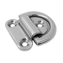 Large Folding Pad Eye Deck Lashing D Ring Staple Cleat for Trailer Marine Boat Caravan Truck - Marine 316 Stainless Steel