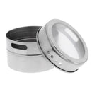 Spice Sugar Salt Pepper Herb Stainless Steel Shaker Jar with Transparent Lid Top 45 x 63mm